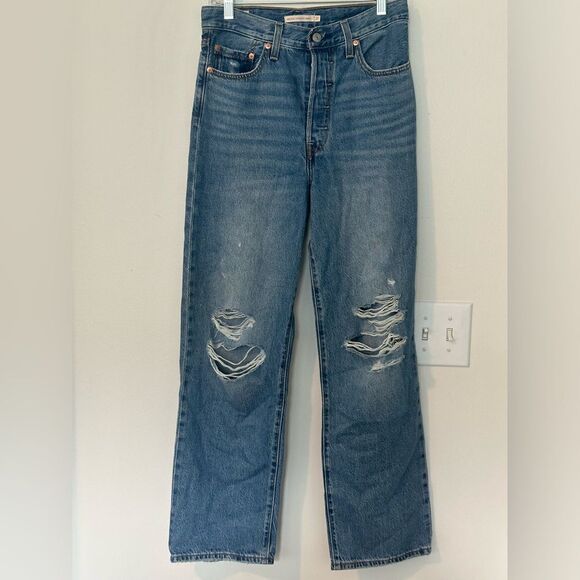 Levi’s Ribcage Straight Ankle Button-fly Jeans 27 - Picture 1 of 9